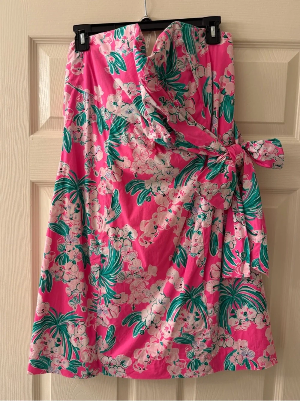 NWOT Lilly Pulitzer Stela Strapless Stretch Bow Dress Roxie Pink Size 16 XL - Picture 2 of 12